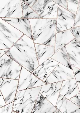 Marble Rose Gold Geo 1