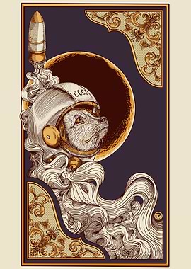Vintage Laika in Space