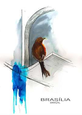 Brasilia Travel Poster