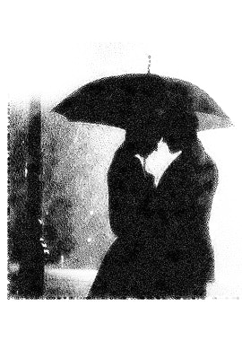 Couple in the rain