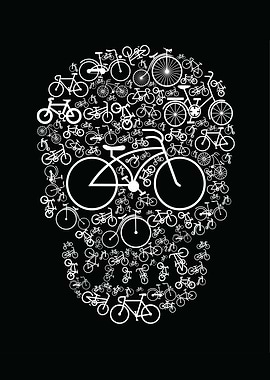 Bicycle Skull White