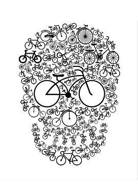 Bicycle Skull Black