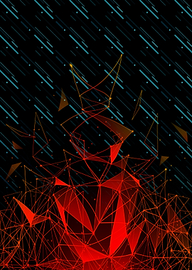 Abstract Rain and Fire