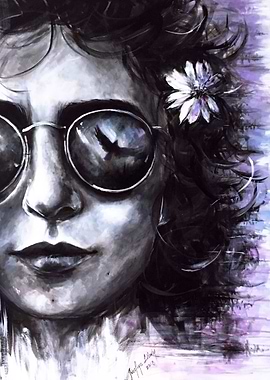 Boho Girl double exposure