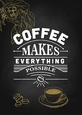 Coffee lettering