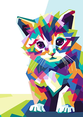 Cute Kitty Pop Art
