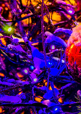 Red Ornament Ball Left