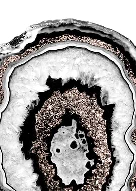 Gray Black White Agate 1a
