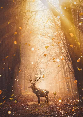 Morning Magic Deer Forest