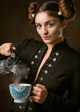 Girl with a Cup of Coffee