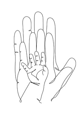Family Hands and Baby
