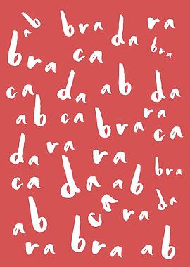 Abracadabra White On Coral