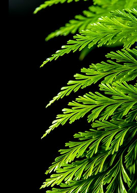 Freshness fern on black