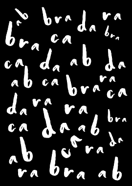 Abracadabra White On Black