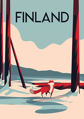 Finland travel poster