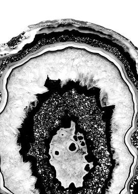 Gray Black White Agate 2a