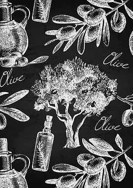 Olive blackboard