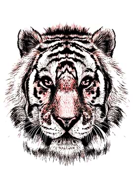 Grayscale Tiger