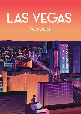 Las vegas travel poster