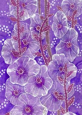 Hollyhock Mallows Flowers