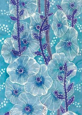 Hollyhock Mallows Flowers