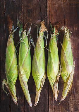 Fresh green corns