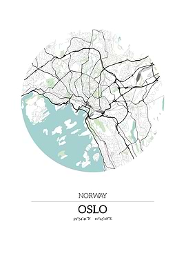 Oslo Norway City Map