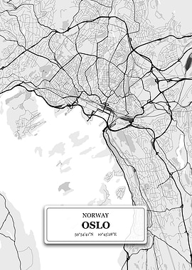 Oslo Norway City Map