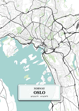 Oslo Norway City Map