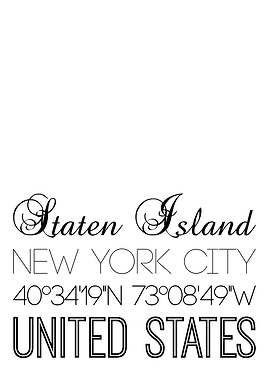 Staten Island On White
