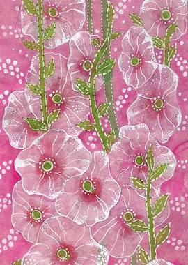 Hollyhock Mallow Flowers