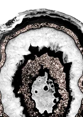 Gray Black White Agate 1b