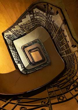 Pretty orange staircase