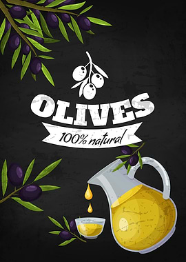 Olives blackboard