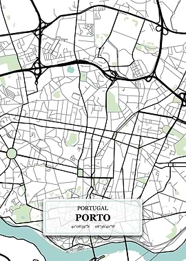Porto Portugal City Map