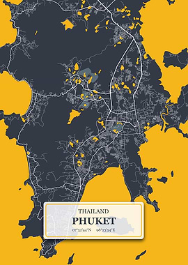 Phuket Thailand City Map