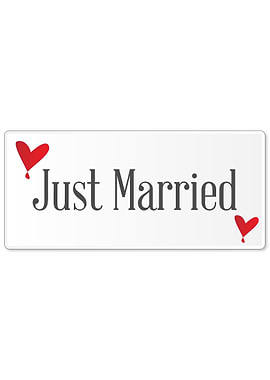 Just Married Plaque