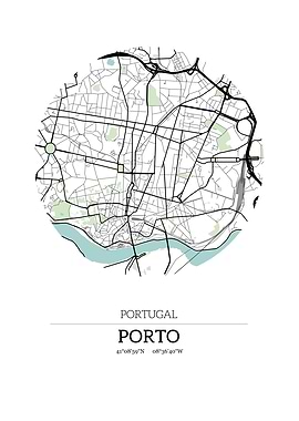 Porto Portugal City Map