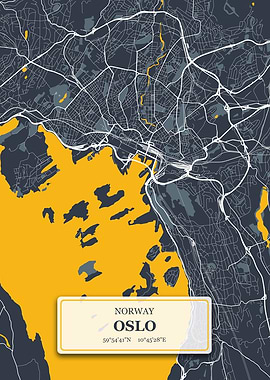 Oslo Norway City Map