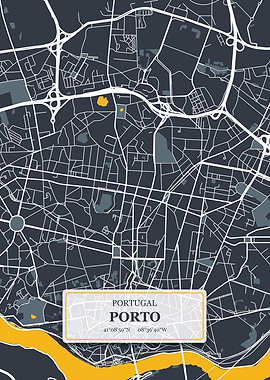 Porto Portugal City Map