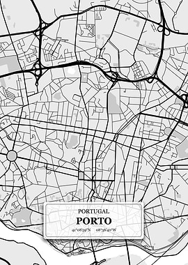 Porto Portugal City Map