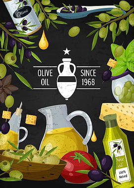 Olives blackboard