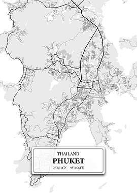 Phuket Thailand City Map
