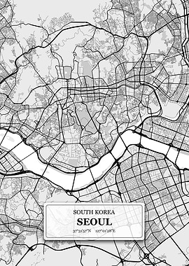 Seoul South Korea City Map