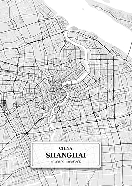 Shanghai China City Map