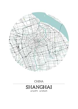 Shanghai China City Map