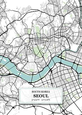 Seoul South Korea City Map