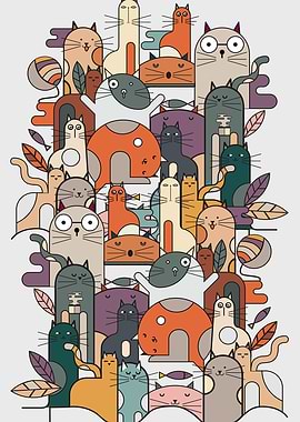 Cats Lover Illustration