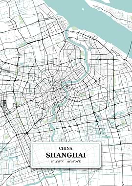 Shanghai China City Map