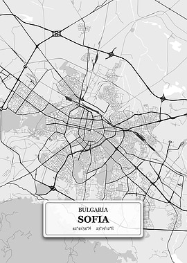 Sofia Bulgaria City Map